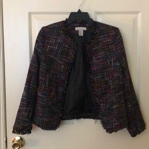 Rainbow Tweed blazer